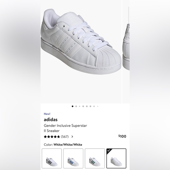 Adidas Superstar All White Sneakers - Picture 3 of 13